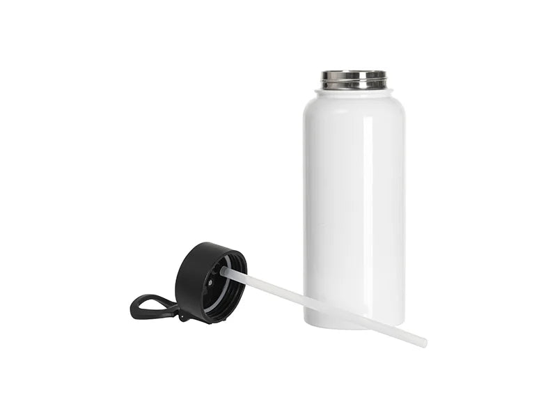 Pearl Coating 32oz Stainless Steel White Water Bottle