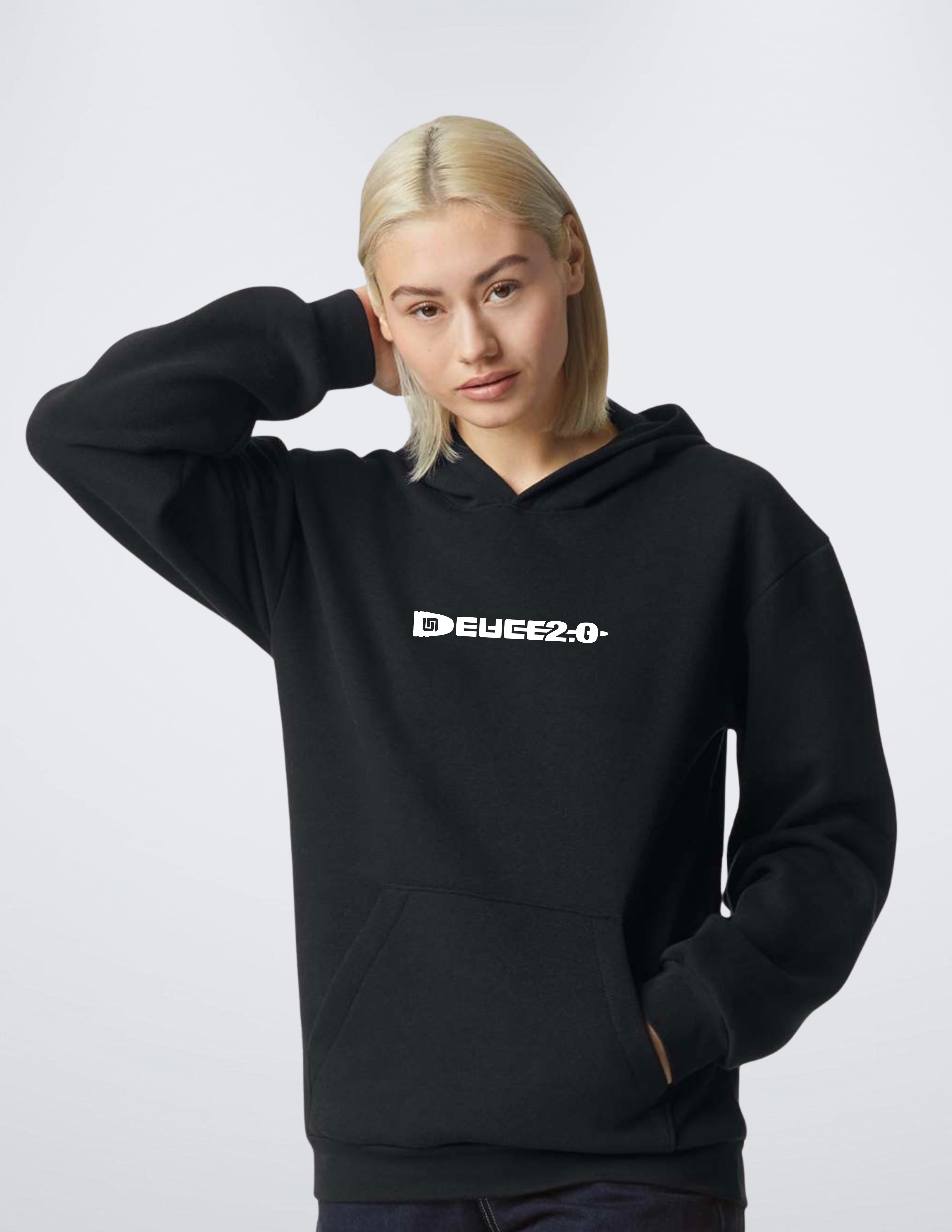 Black ReFlex Fleece Hoodie - D.E.U.C.E style