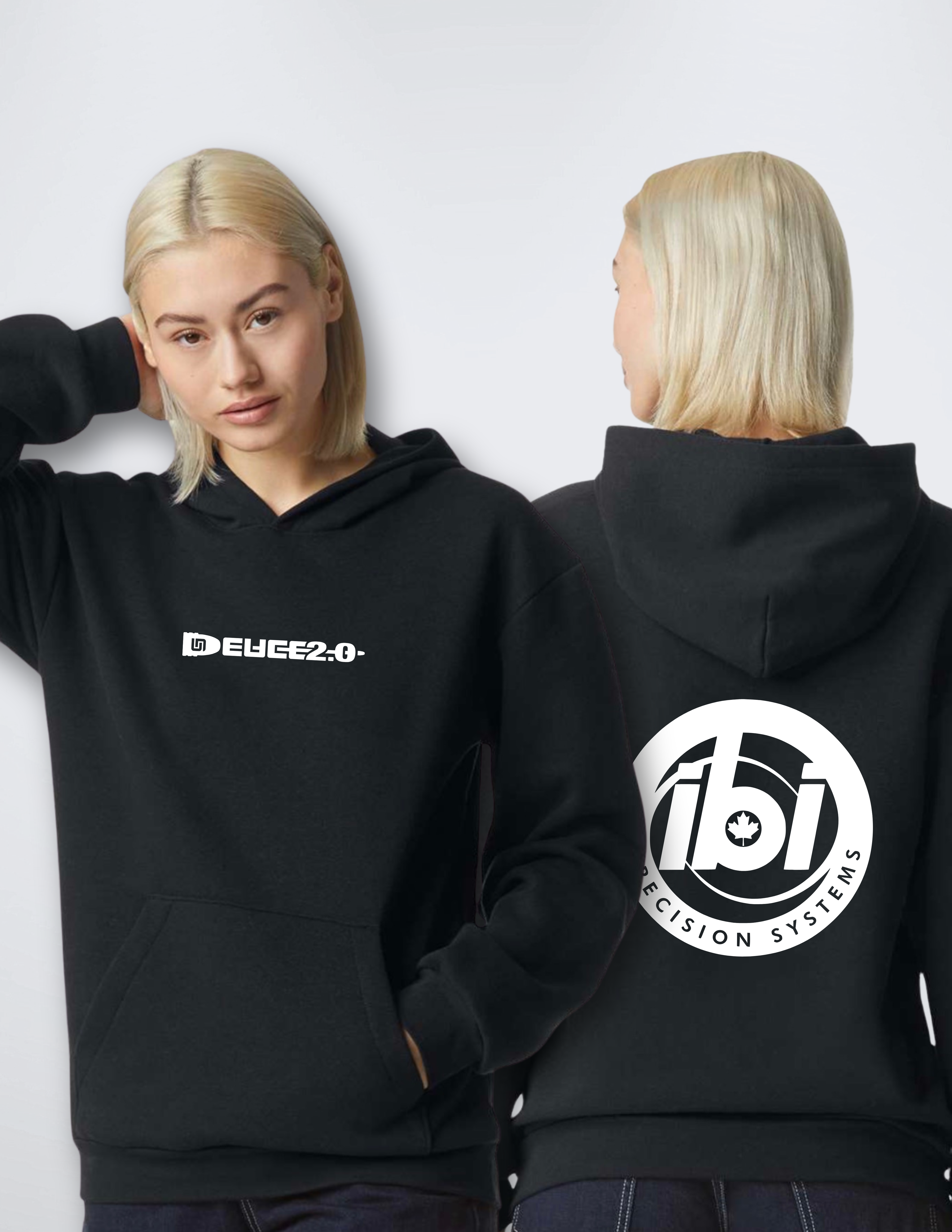 Black ReFlex Fleece Hoodie - D.E.U.C.E style